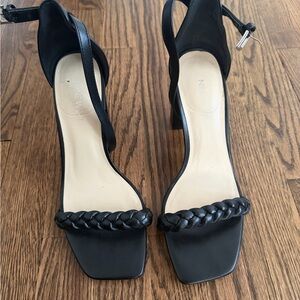 Nine West Black Braided Heels
